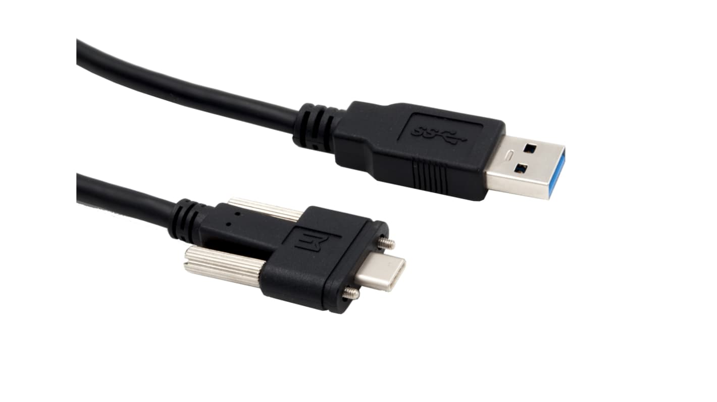 Exsys , USB A公插转USB C公插, 1m长, USB 3.2