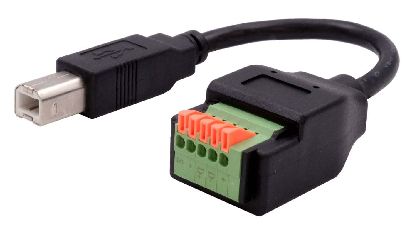 Exsys 接口适配器, 端子排转USB B 型公公头