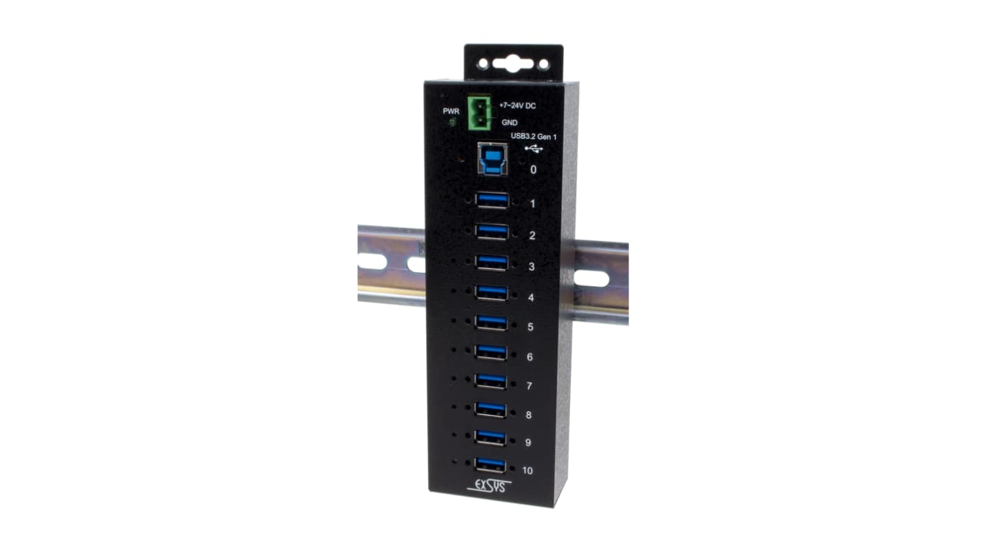 Hub USB Exsys EX-1580SHMVS USB 3.2 USB 10 Connettore con terminazione