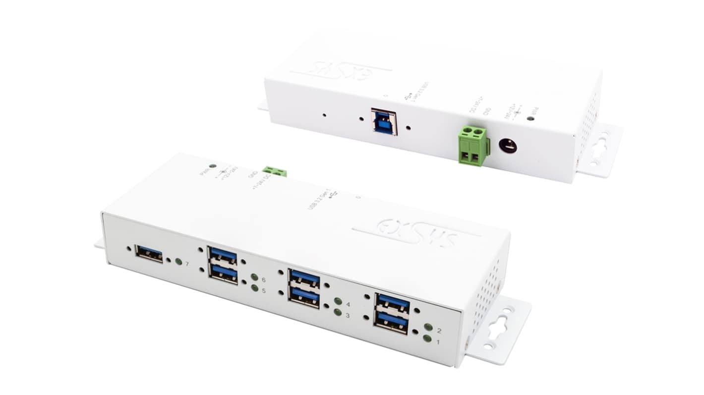 Exsys 7 Port USB 3.2  Hub, USB Bus Powered, 178 x 59 x 25mm