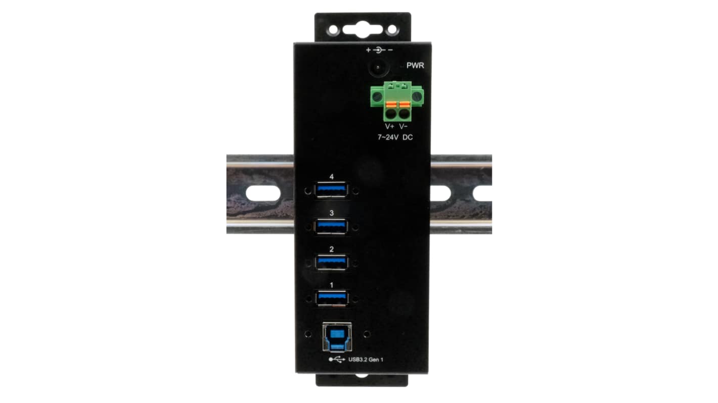 Hub USB USB 3.2 EX-1505HMVS USB 4 Złącze zaciskowe, Exsys
