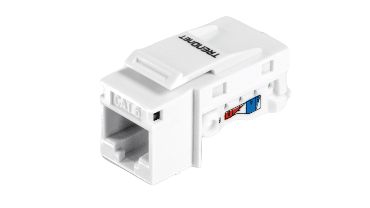 Panel krosowniczy, TC, Cat6, 1 portów, RJ45, 22mm, Biały