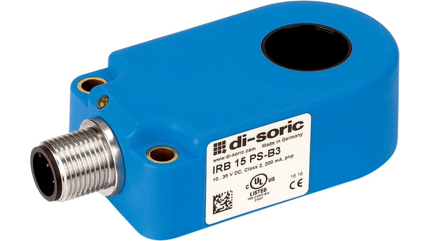 Di-Soric Inductive Ring Inductive Proximity Sensor, M12, PNP NO, 10 → 35 V dc
