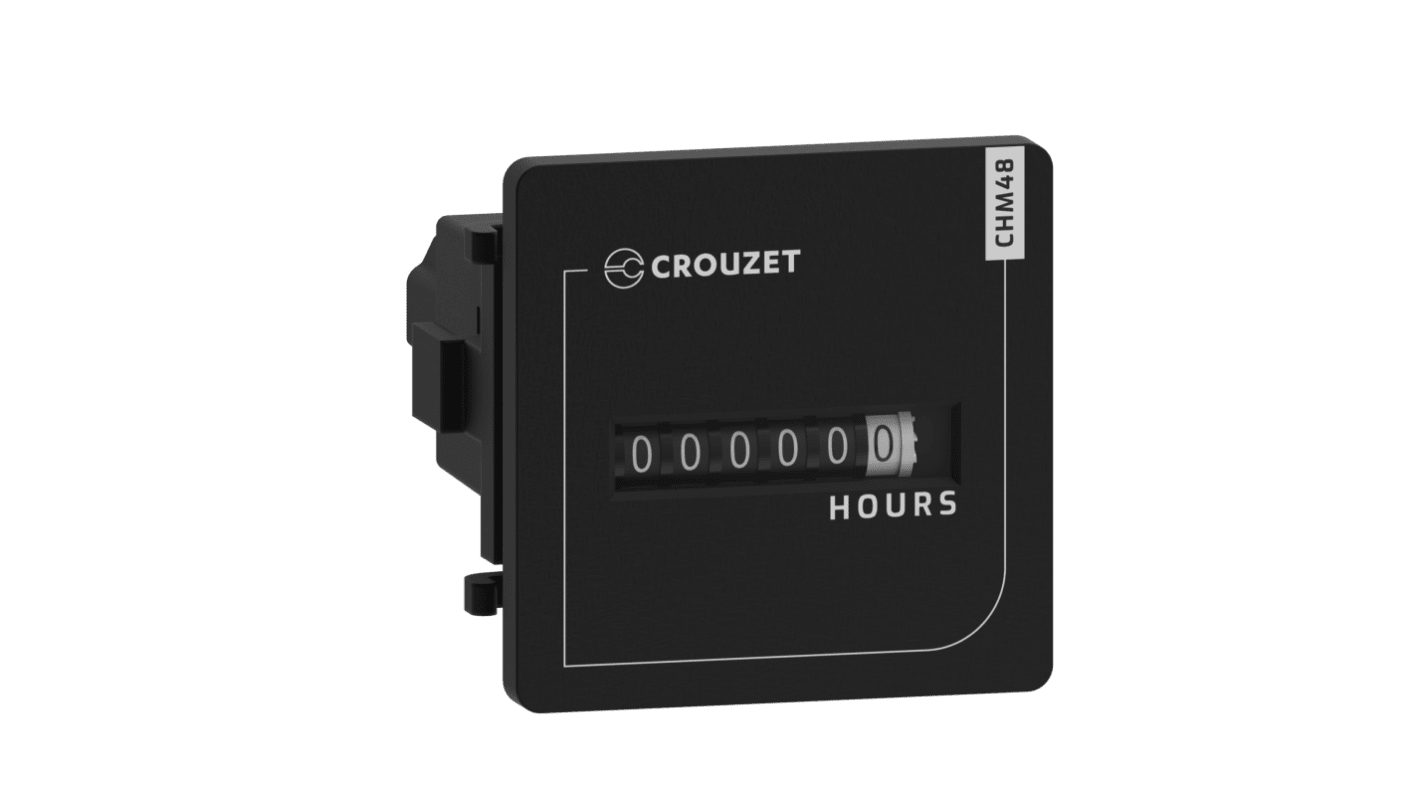 Crouzet CHM48 Hour Meter, 6 Digit Mechanical, 50/60Hz, 90 → 264 V