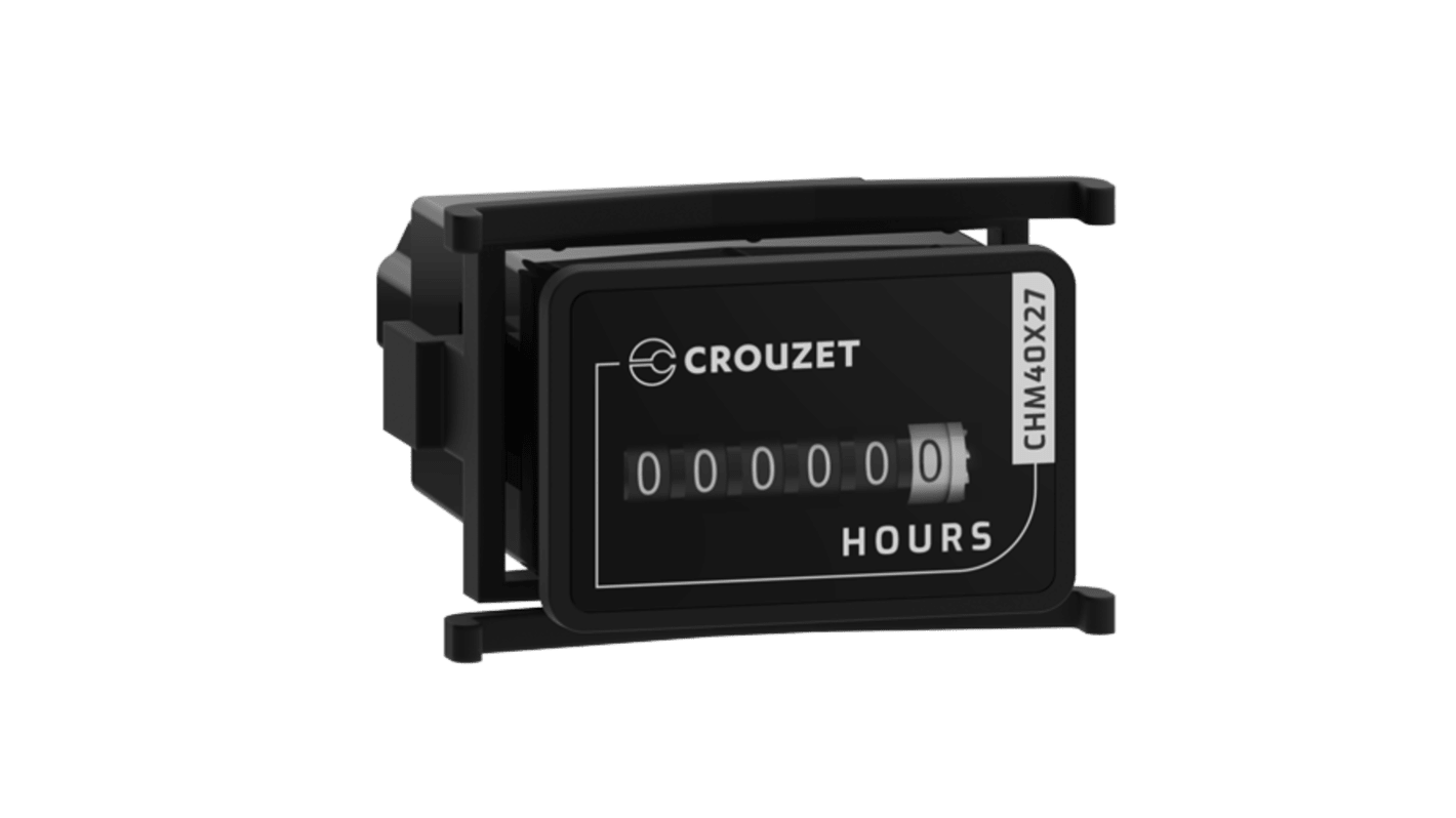 Crouzet CHM40x27 Hour Meter, 6 Digit Mechanical, 50/60Hz, 4 → 36 V