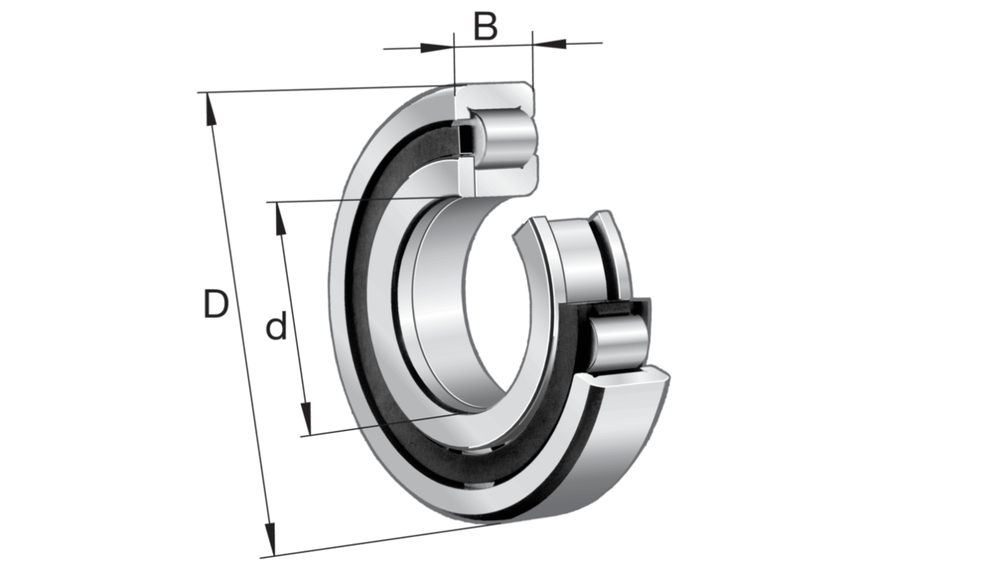 FAG NUP307-E-XL-TVP2 35mm I.D Cylindrical Cylindrical Roller Bearing, 80mm O.D