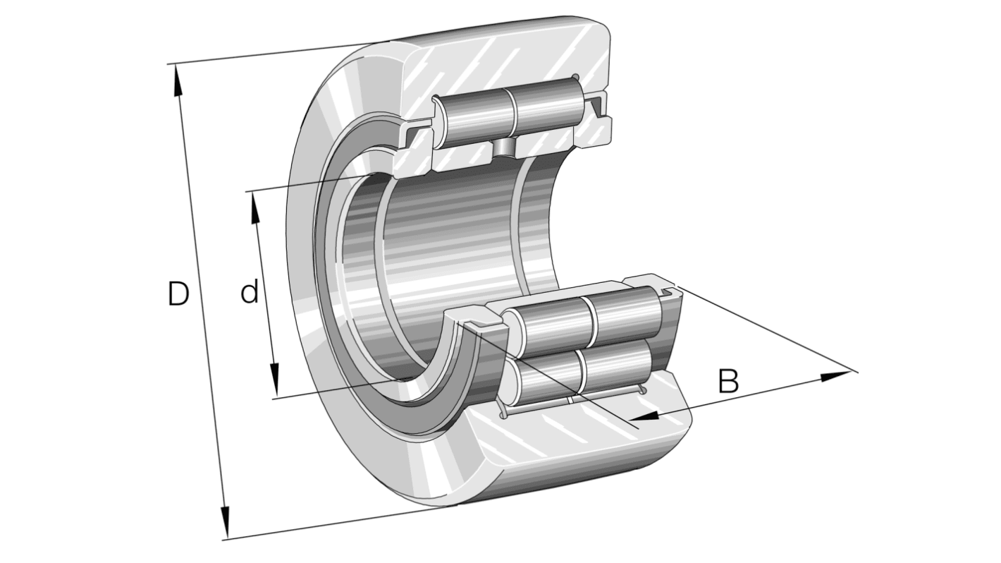 Yoke Type Track Roller NUTR40-X-A, 40mm ID, 80mm OD