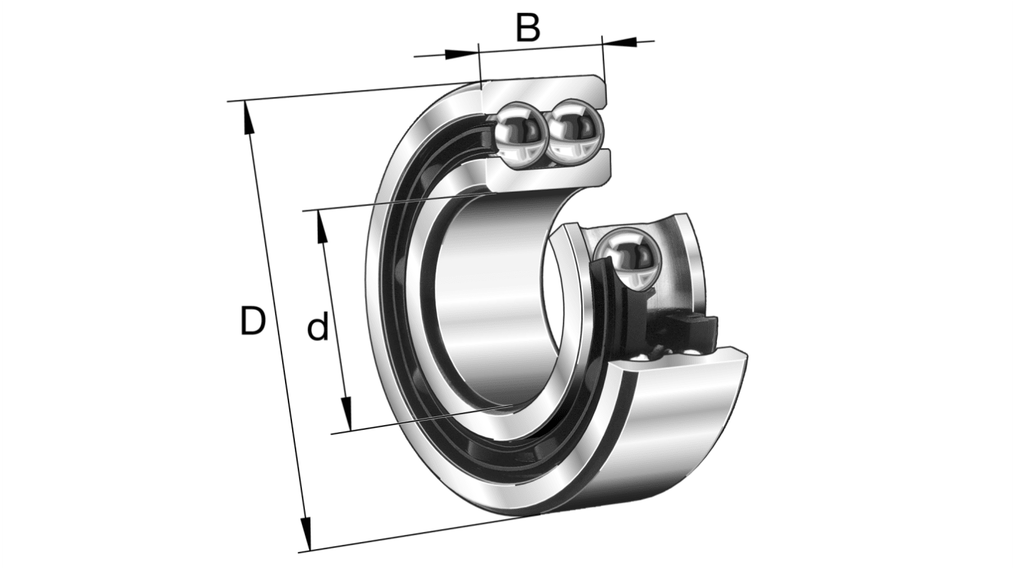FAG 3315-C3 Angular Contact- Open Type 75mm I.D, 160mm O.D | RS image.