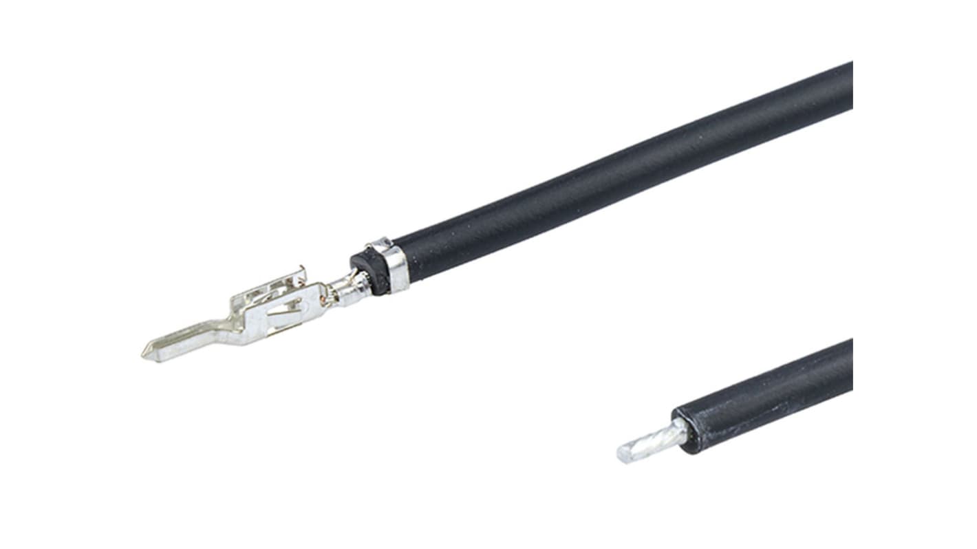 Molex Male Mini-Fit to Pigtail Pre-Crimped Lead, 450mm, 18AWG, Black