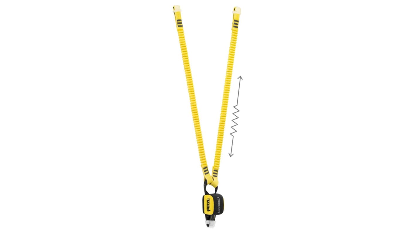 Petzl 2000mm Fall Arrest Lanyard MGO 60 Locking Carabiner Twin