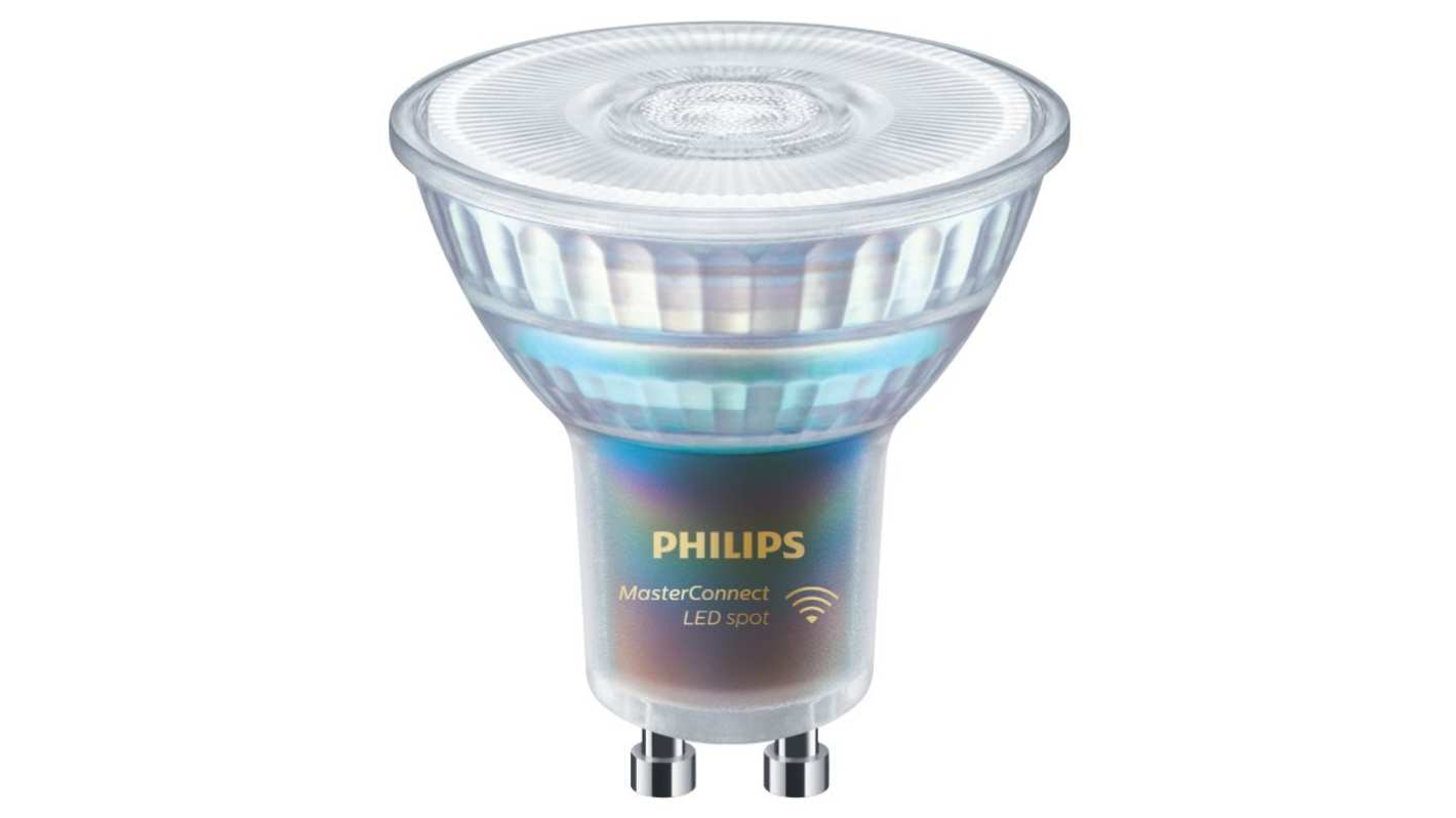 Lampade LED Philips con base GU10, 4,7 W, col. Bianco freddo, intensità regolabile