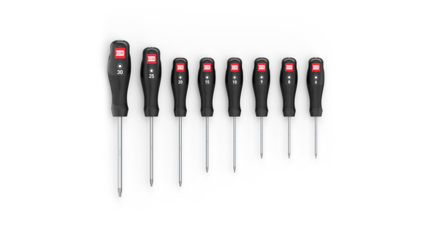 Corredo di chiavi Torx a Manico a T INBUS 73707, 8 pezzi: