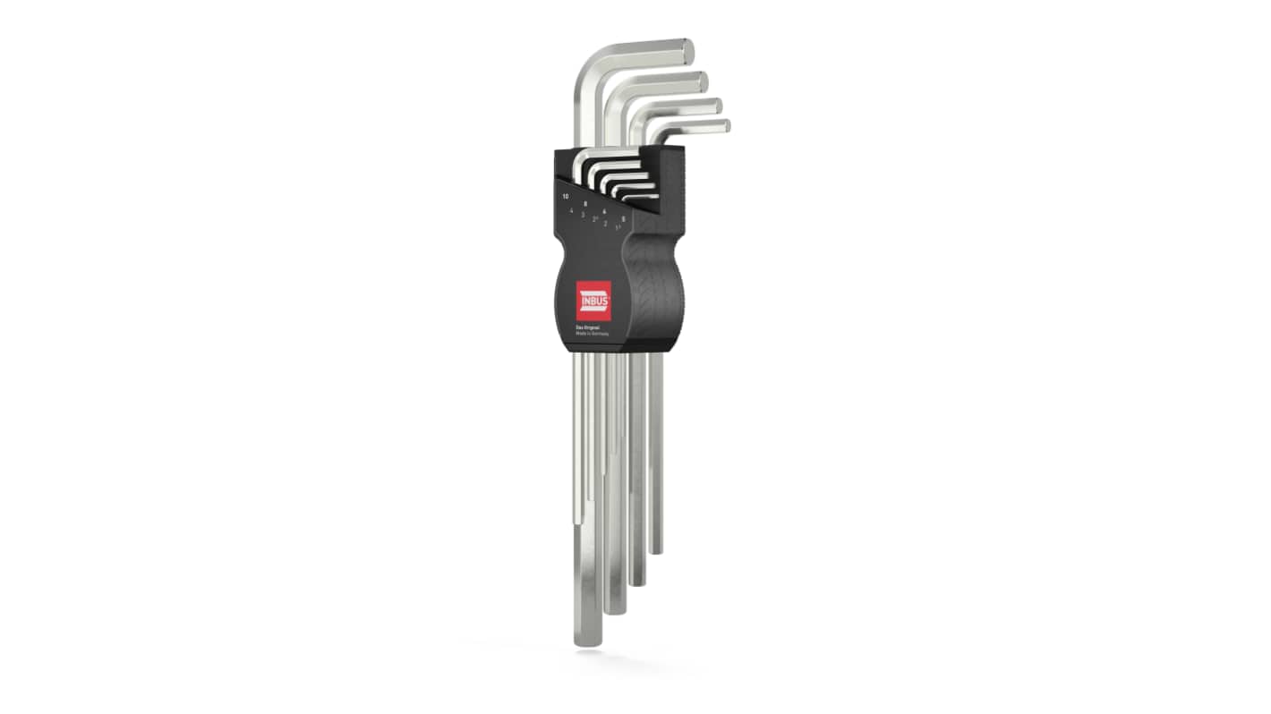 INBUS 9 piece L Shape Metric Hex Key Set