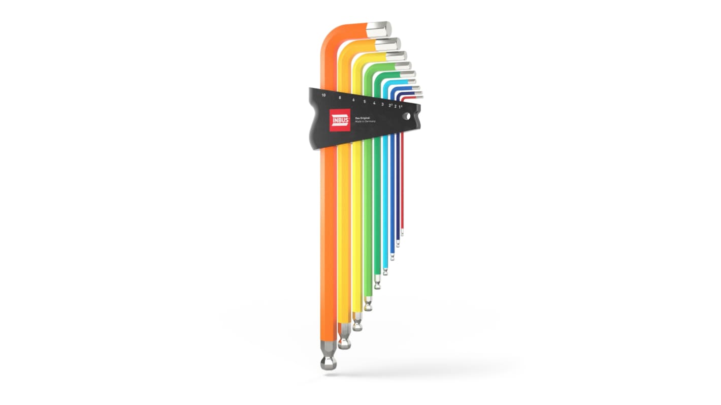 INBUS 9 piece L Shape Metric Hex Key Set