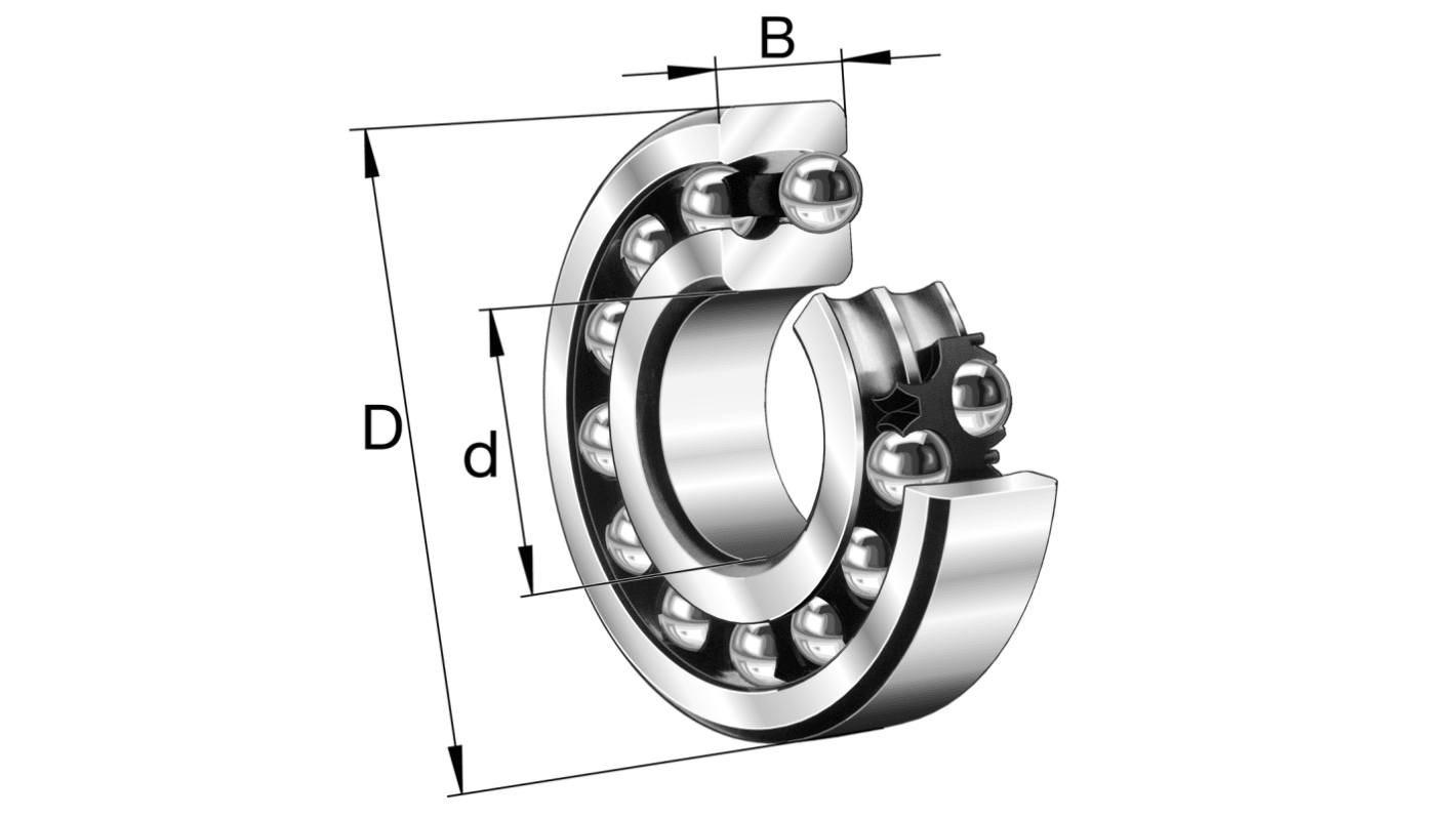 FAG 2217-K-M-C3 Self Aligning Ball Bearing- Open Type 85mm I.D, 150mm O.D