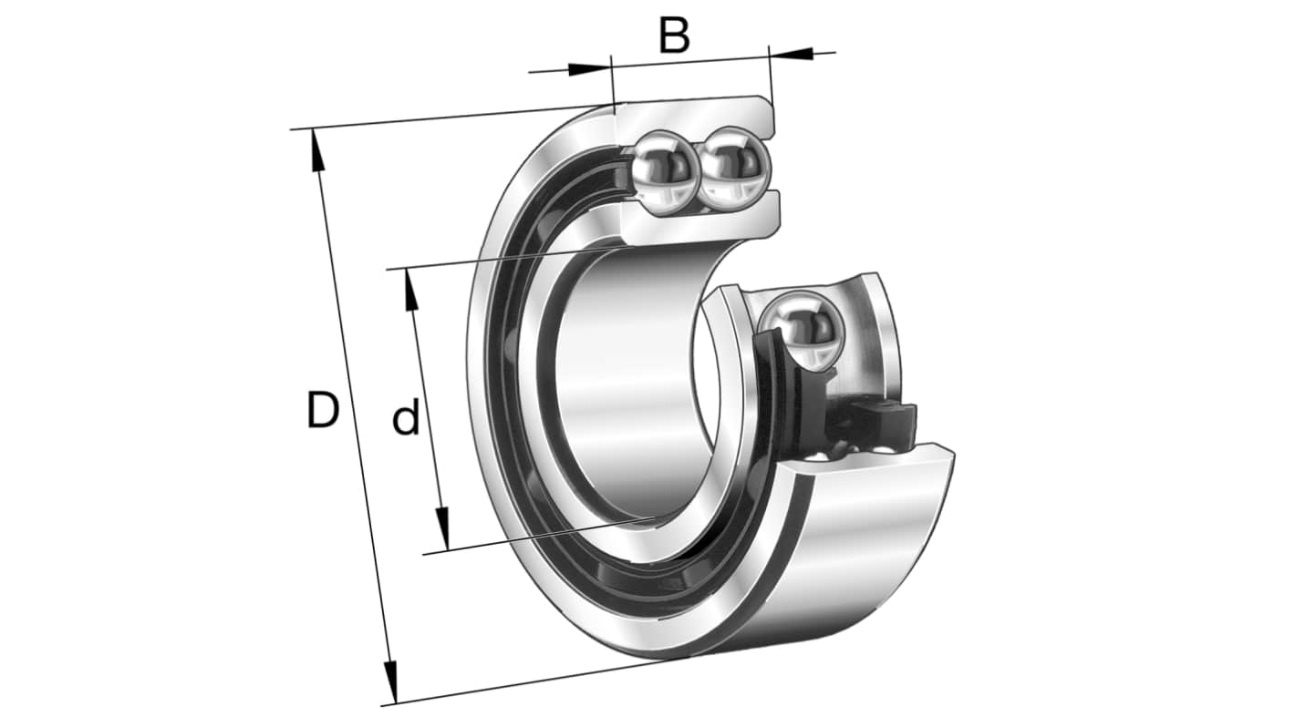 FAG 3312-B-TVH Angular Contact- Open Type 60mm I.D, 130mm O.D