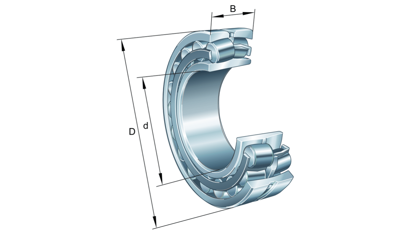 Cuscinetto a rullo FAG, Ø int. 40mm, Ø est. 80mm, guida larga 23mm