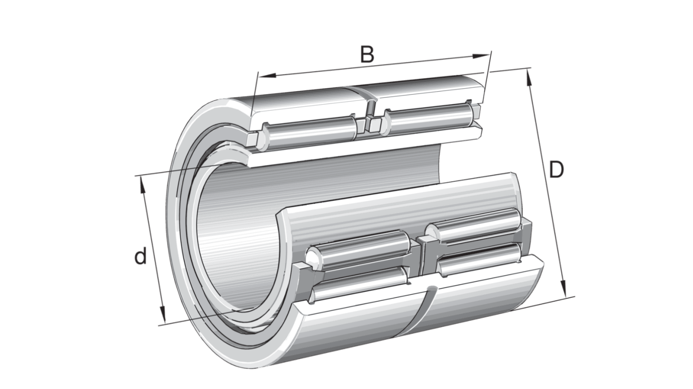INA NA6916-ZW-XL 80mm I.D Needle Needle Roller Bearing, 110mm O.D