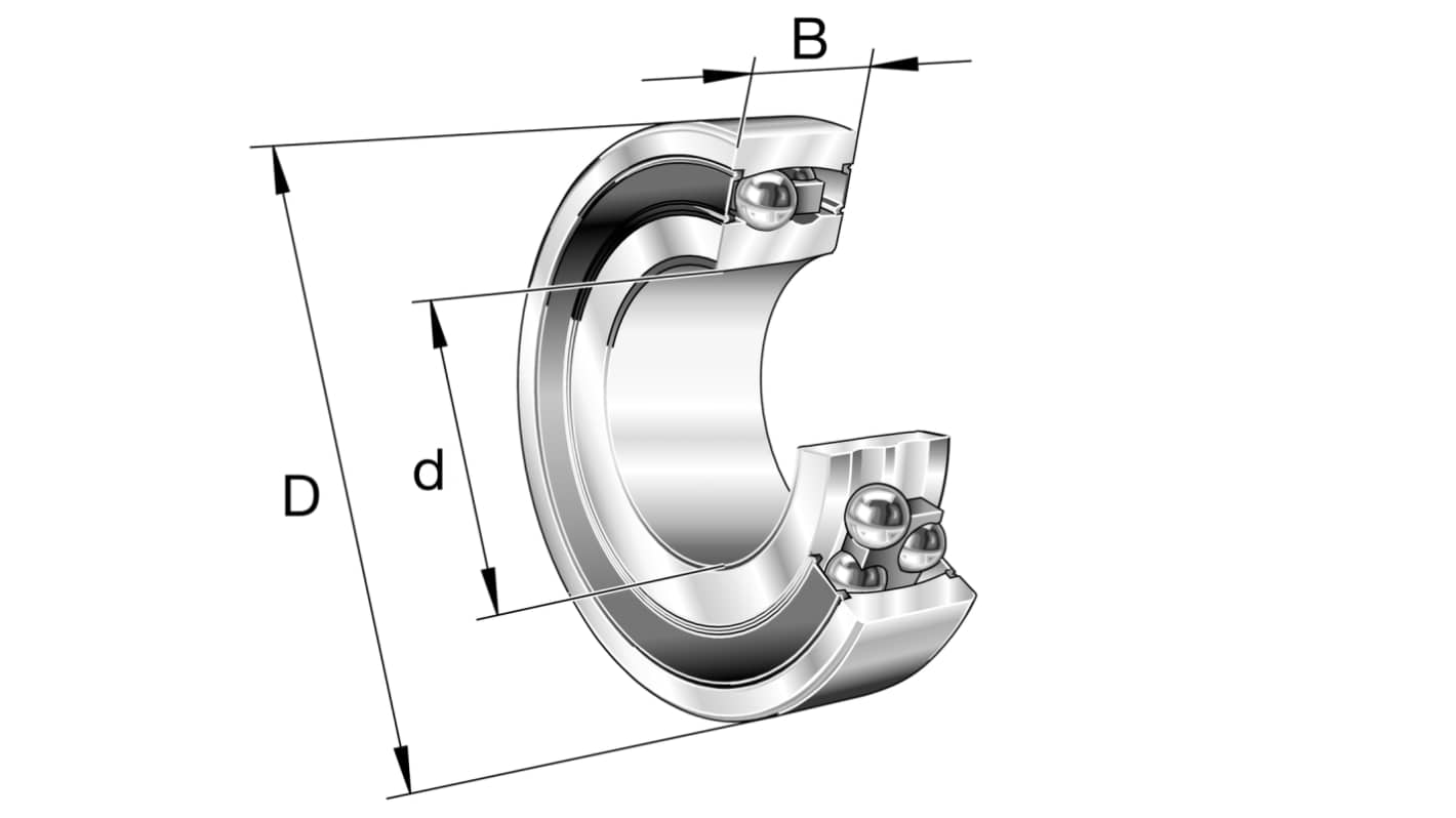 FAG 2310-2RS-TVH Self Aligning Ball Bearing- Both Sides Sealed 50mm I.D, 110mm O.D