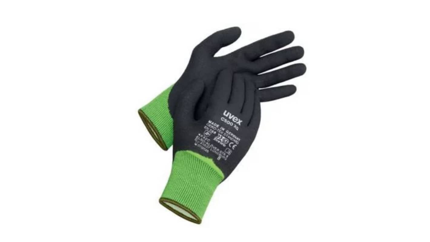 uvex C500 Green Bamboo, Fibreglass, HPPE, Polyamide Cut Resistant Work Gloves, Size 8, High Performance Elastomer