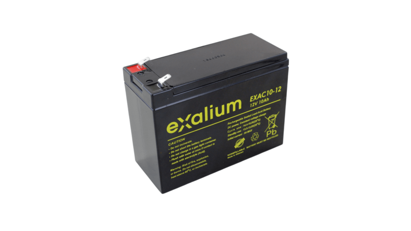 Exalium 12V F2 Lead Acid Battery, 10Ah