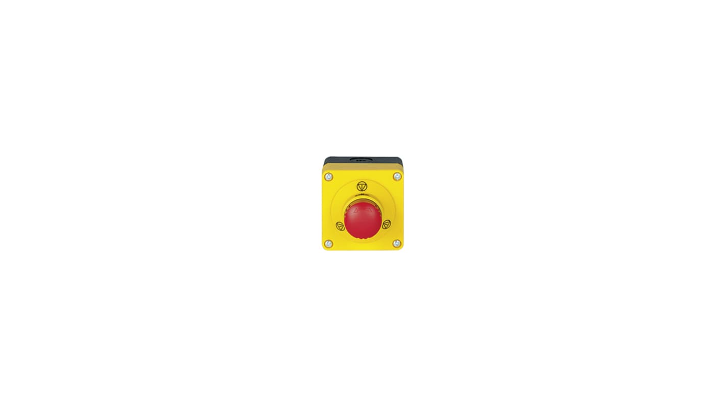 Pilz 400 Series Emergency Stop Push Button, Surface Mount, 55mm Cutout, 1NO, DPST