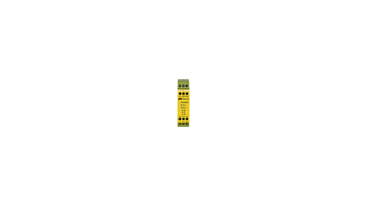 Pilz 774 Safety Monitoring Safety Relay, 12V dc, Single/Dual-Channel, 2 Safety Contacts