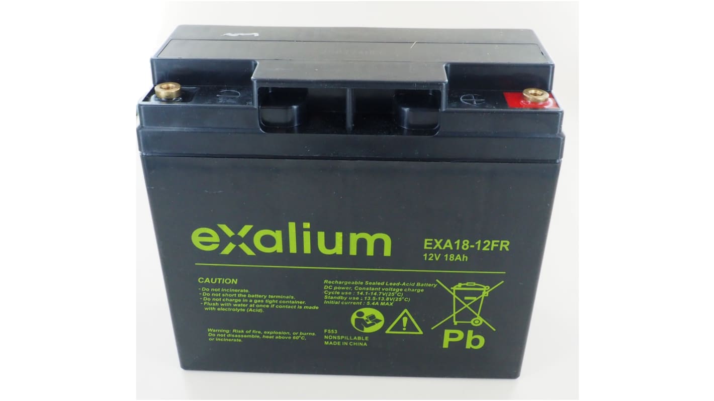 Exalium 12V18AH密封铅酸电池, 纯铅结构, M5接端