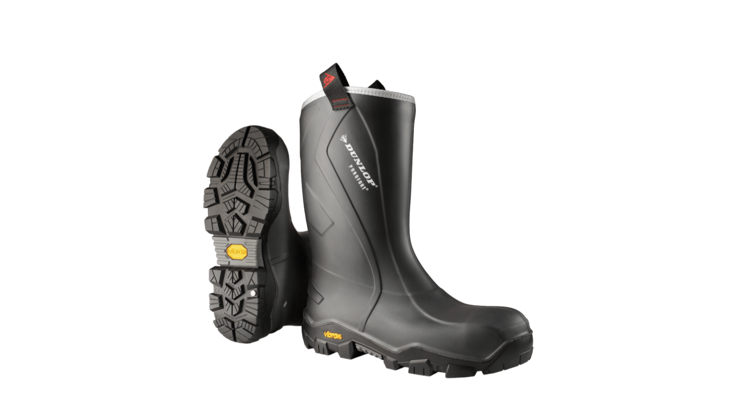 Dunlop Purofort Black Steel Toe Capped Unisex Safety Boot, UK 11, EU 46