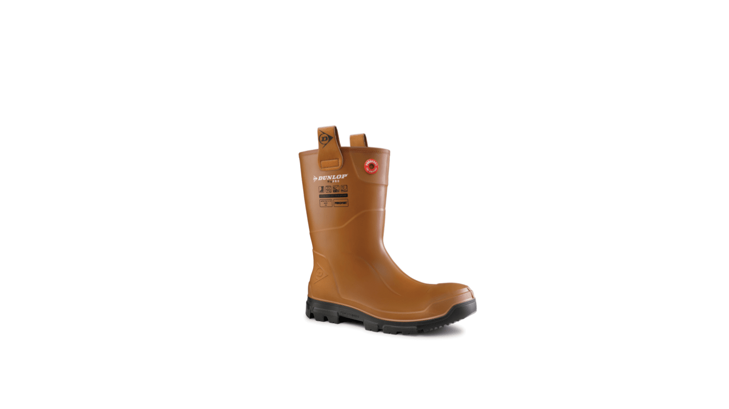 Dunlop Purofort Black/Brown Steel Toe Capped Unisex Safety Boots, UK 11, EU 46