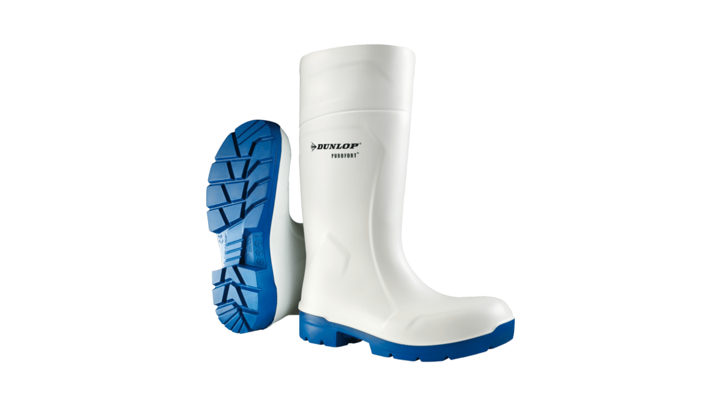 Dunlop FoodPro Blue, White Steel Toe Capped Unisex Safety Boot, UK 6, EU 39