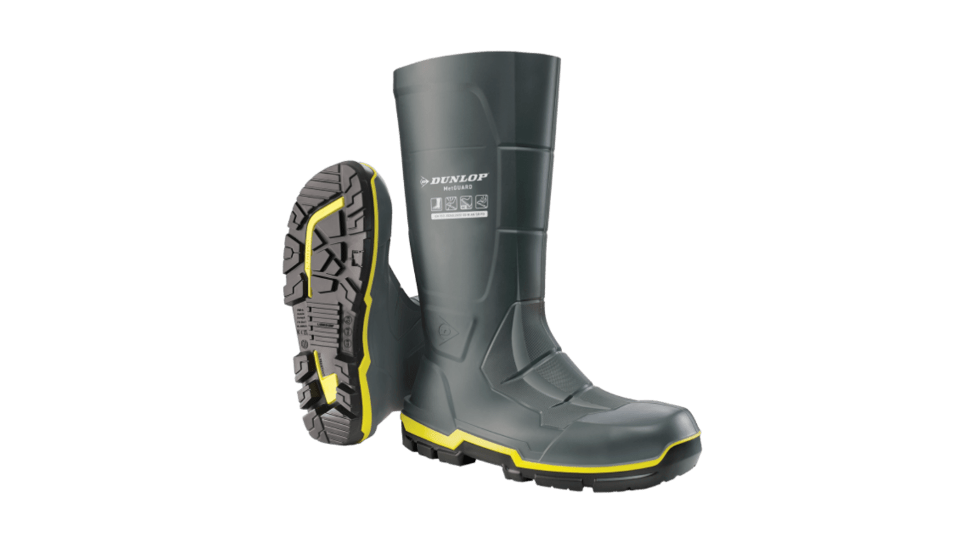 Dunlop Acifort Black, Yellow Steel Toe Capped Unisex Safety Boot, UK 11, EU 46