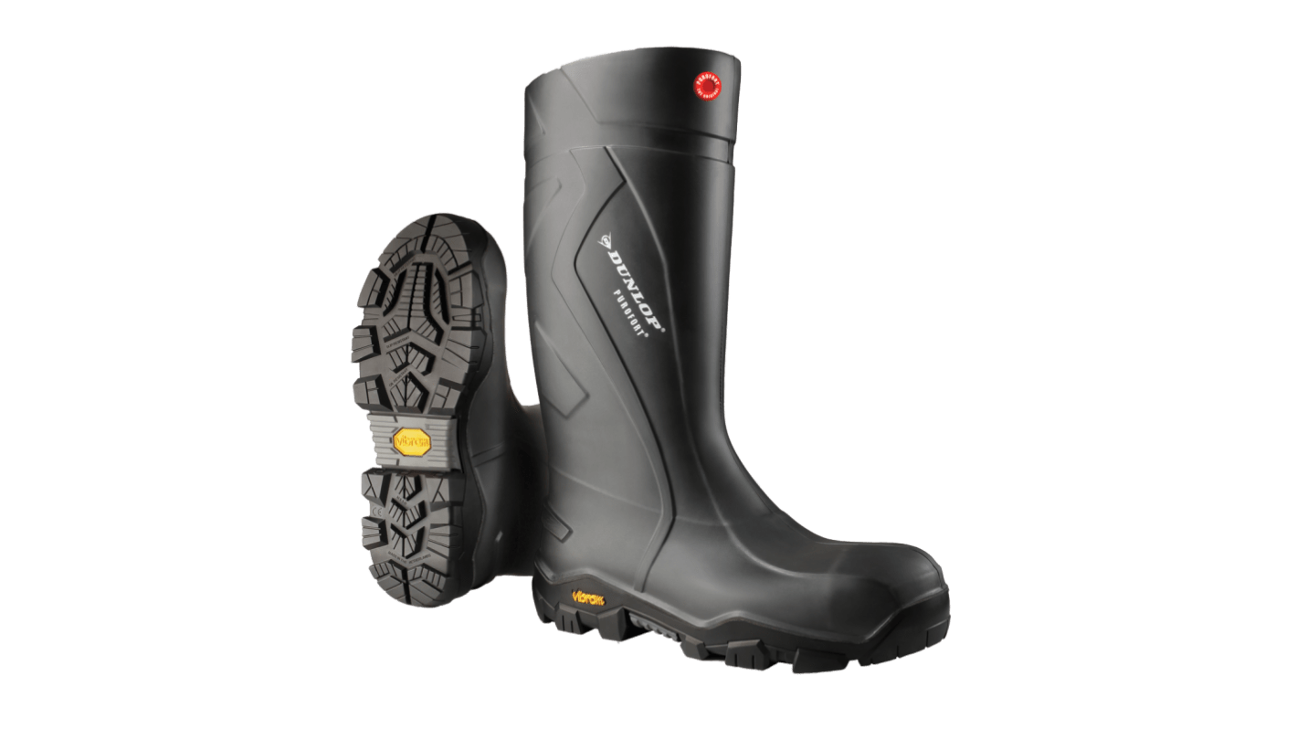 Dunlop Purofort Black Steel Toe Capped Unisex Safety Boot, UK 12, EU 47