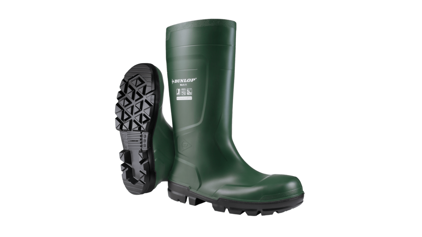 Dunlop Work-It Green Steel Toe Capped Unisex Safety Boot, UK 5, EU 38