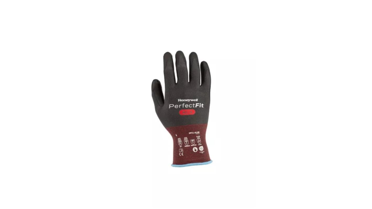 Honeywell PERFECT FIT 3.0 Black, Grey Carbon, Elastane, Nylon, Polyurethane Abrasion Resistant, Cut Resistant, Puncture