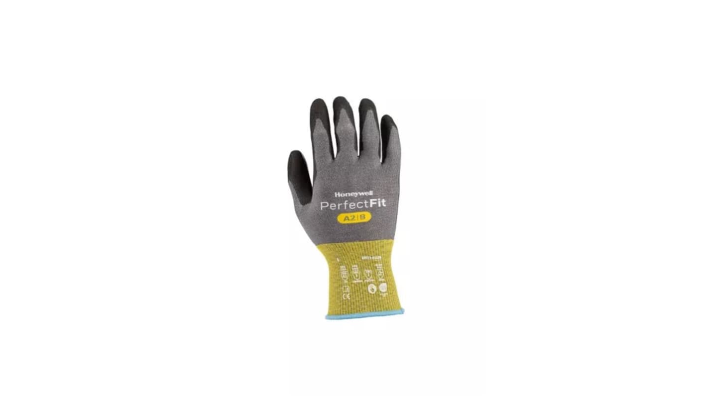 Honeywell PERFECT FIT 3.0 Black, Grey Carbon, HPPE, Nylon, Polyurethane Abrasion Resistant, Cut Resistant, Puncture