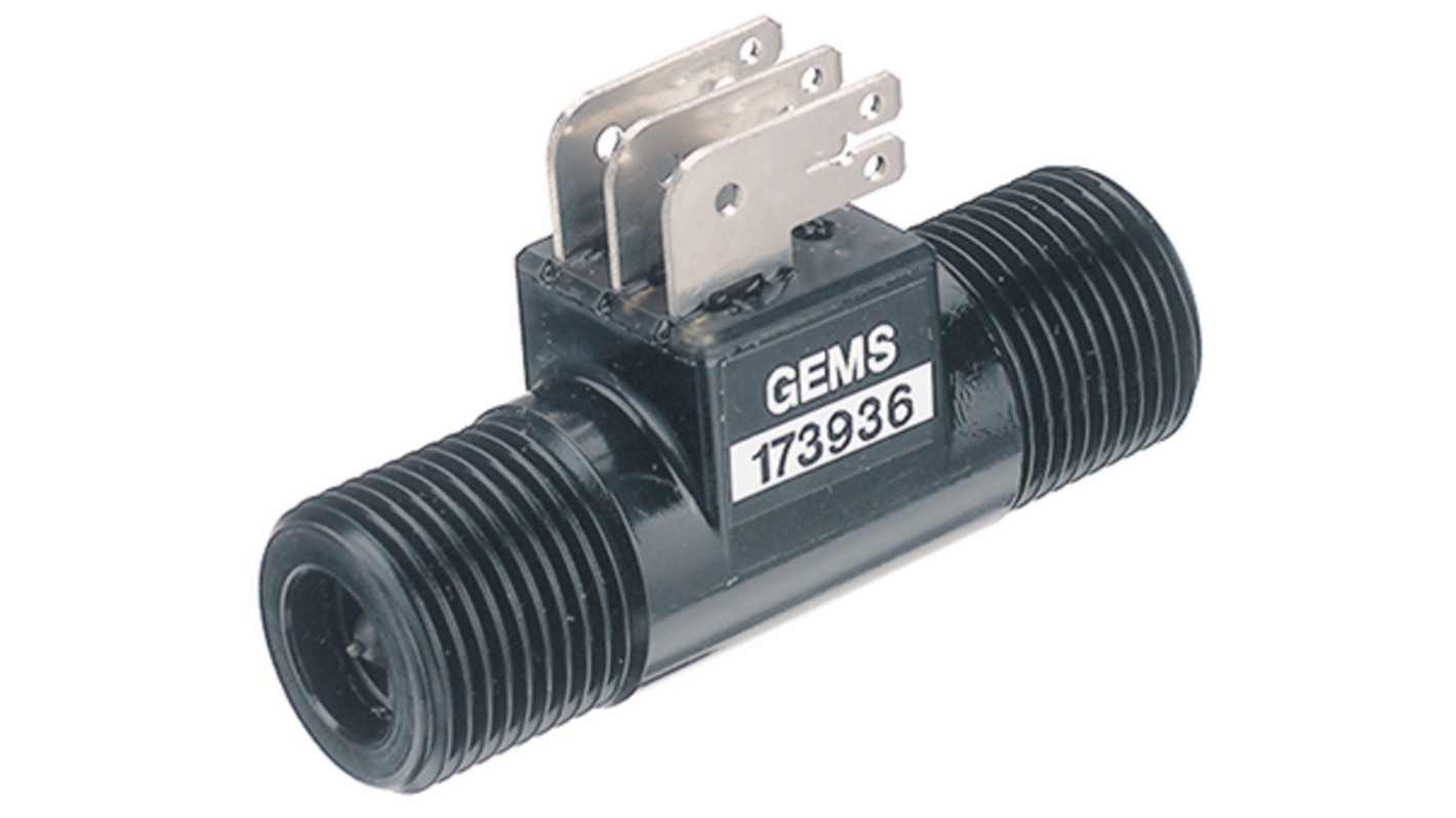 Gems Sensors FT-110 Series Flow Rate Sensors Flow Sensor for Liquid, 0.5 l/m Min, 5 L/min Max