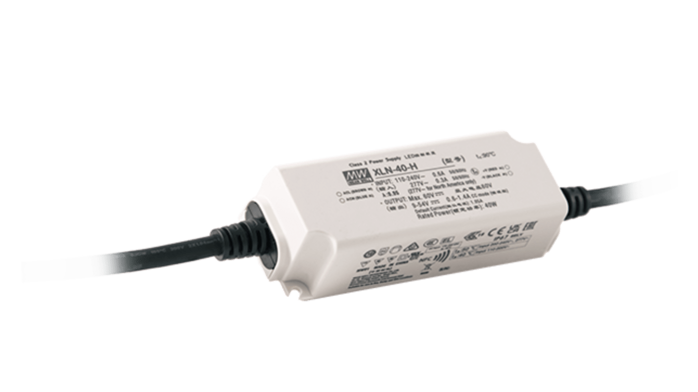 MEAN WELL LED Driver Power Supply, 12V Output, 40W Output, 3.4A Output, Constant Voltage