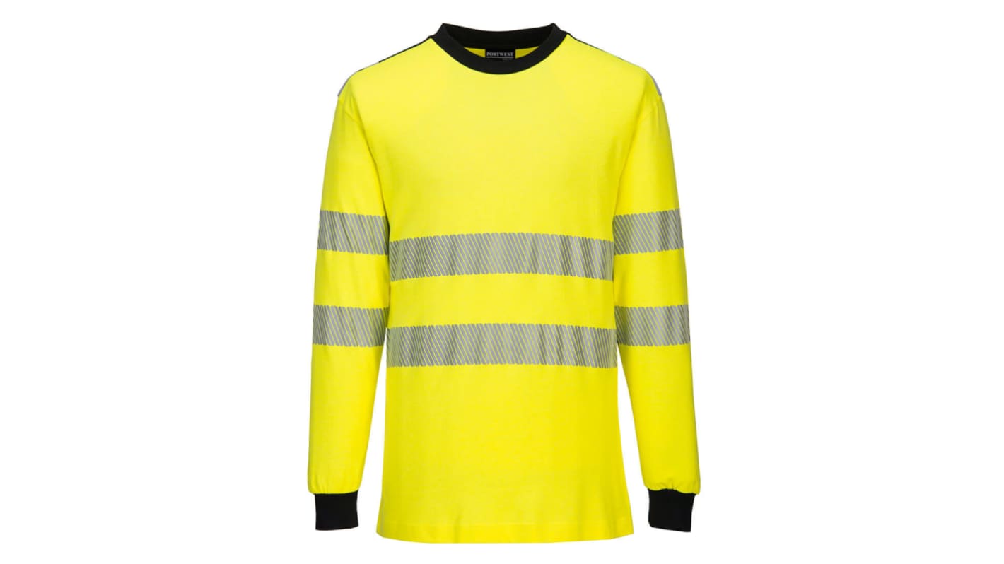Maglietta alta visibilità Giallo/nero a maniche lunghe Portwest FR701 Unisex