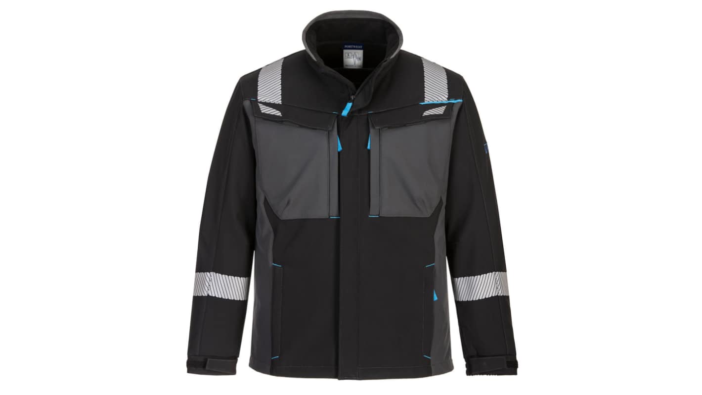 Portwest FR704 Black, Breathable, Waterproof, Windproof Jacket, XXL