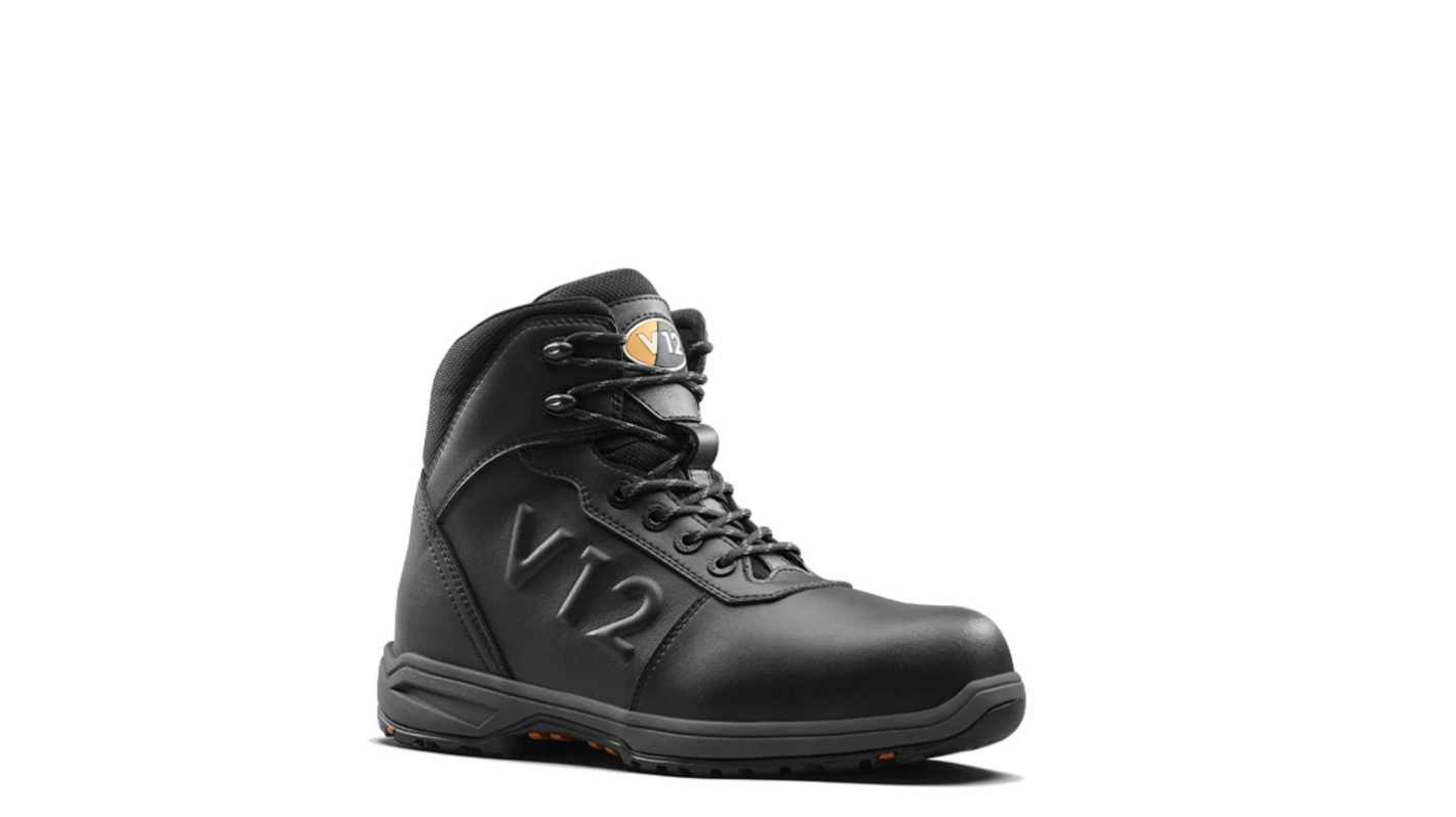 V12 Footwear V2170 Hyrax IGS Black ESD Safe Fibreglass Toe Capped Men's Safety Boot, UK 11, EU 46