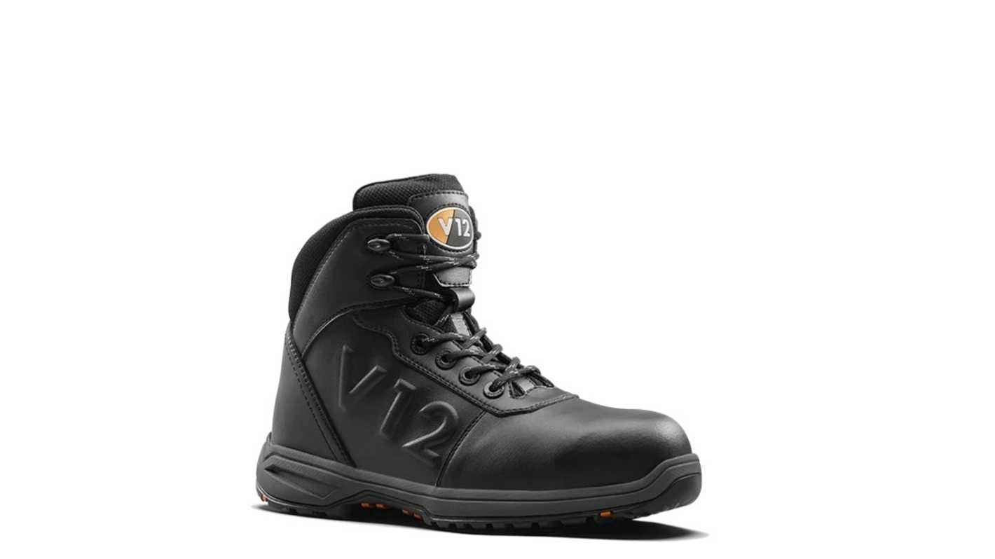 V12 Footwear V2175 Hyrax IGS Black ESD Safe Fibreglass Toe Capped Women's Safety Boot, UK 7, EU 41