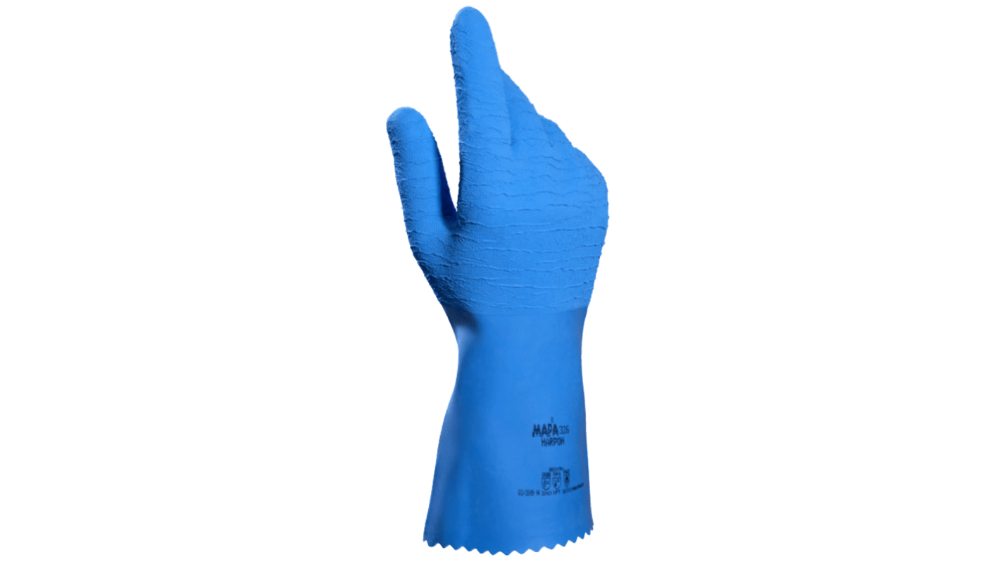 Mapa Harpon 326 Blue Natural Latex Abrasion Resistant, Chemical Resistant, Cut Resistant, Puncture Resistant, Tear