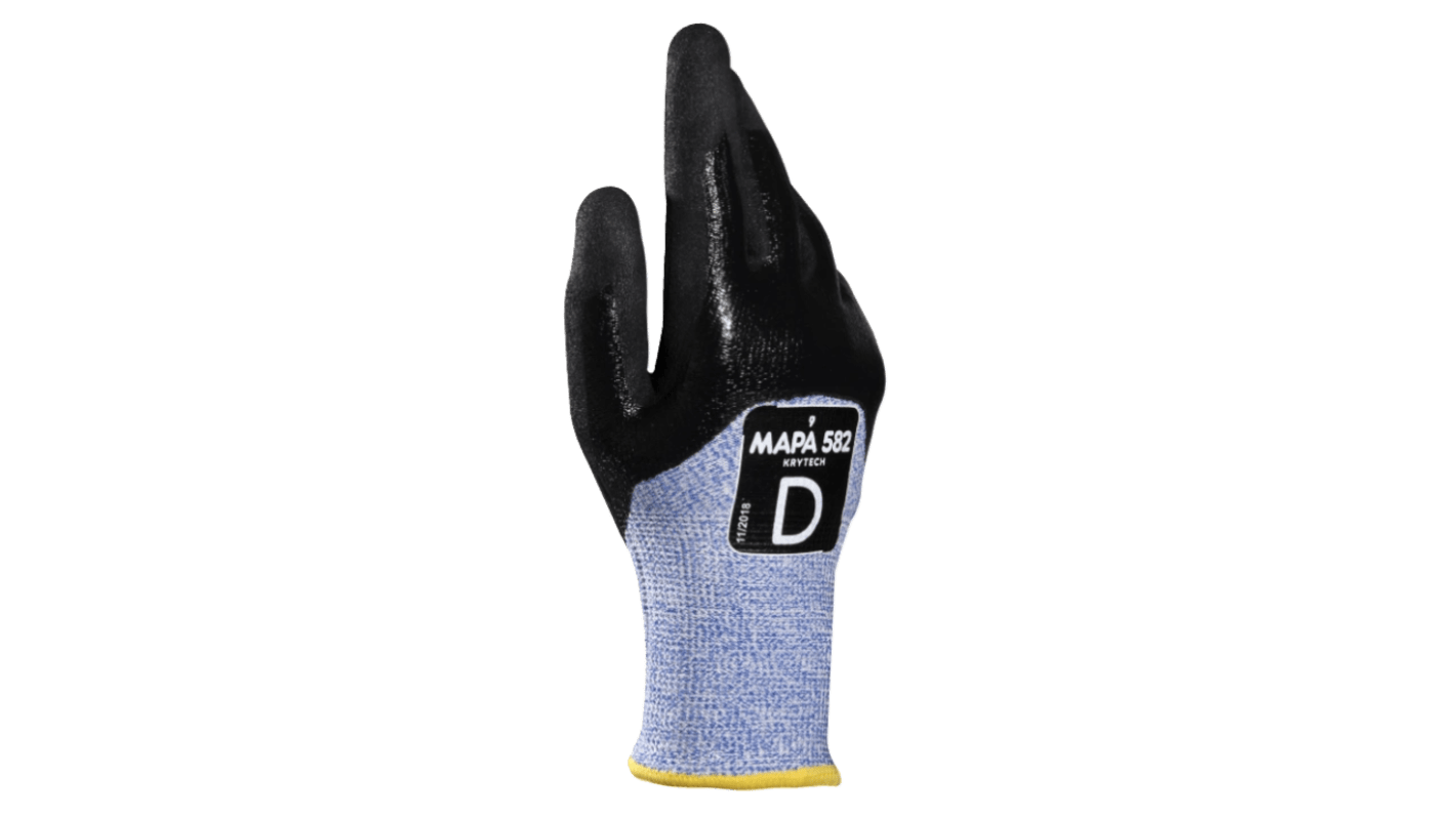 Mapa KryTech 582 Black, Blue HDPE Abrasion Resistant, Cut Resistant, Puncture Resistant, Tear Resistant Cut Resistant