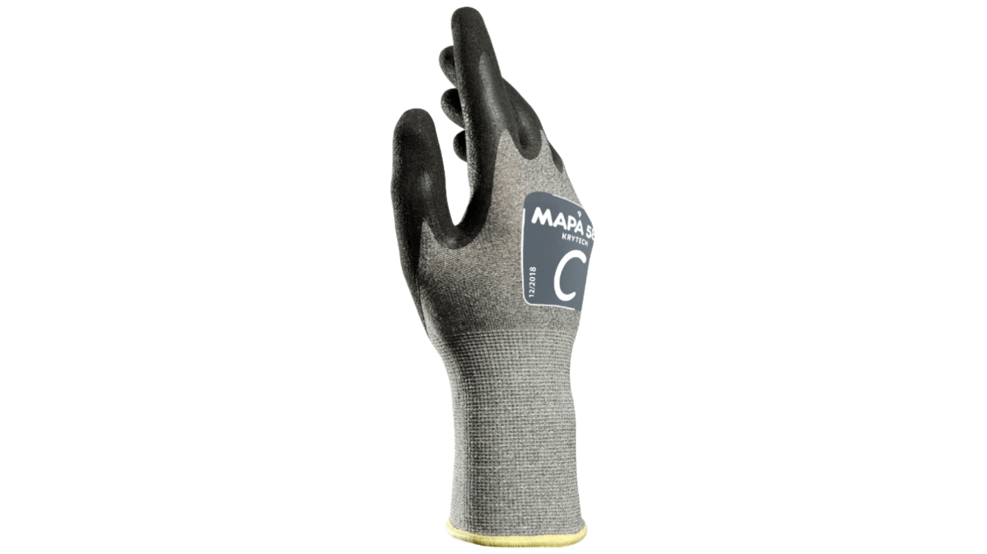 Mapa KryTech 585 Black, Grey HDPE Abrasion Resistant, Cut Resistant, Puncture Resistant, Tear Resistant Cut Resistant