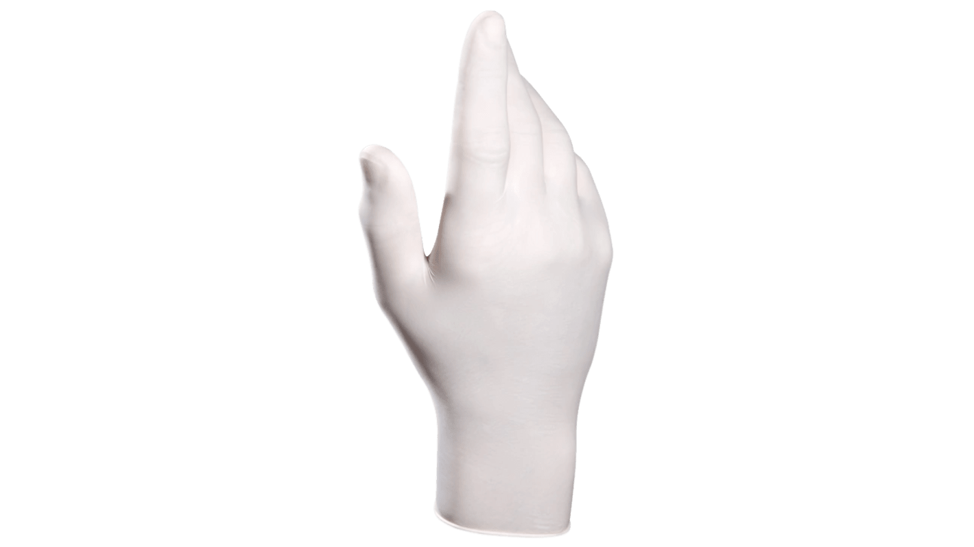 Mapa Solo 988 Beige Powdered Natural Latex Disposable Gloves, Size 9, 100Gloves per Pack