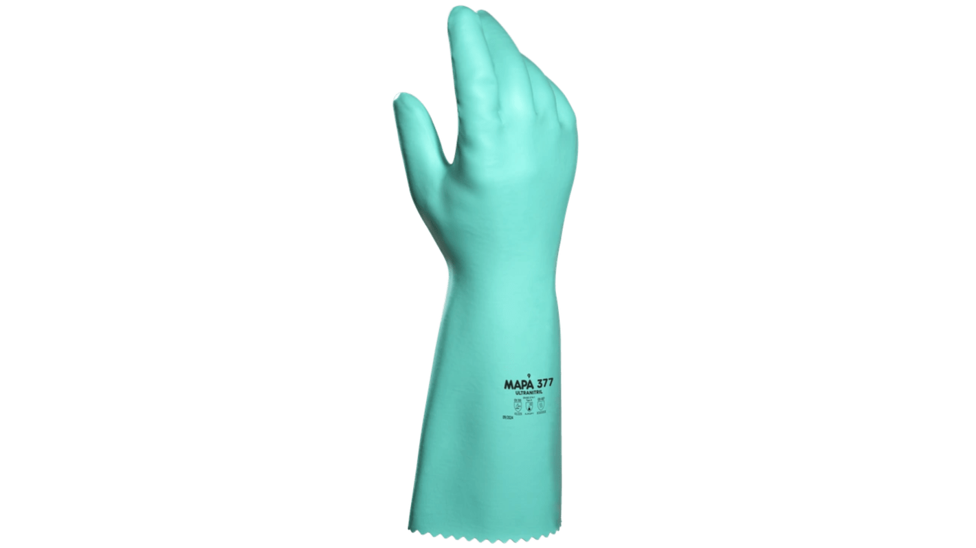 Mapa Ultranitril 377 Green Nitrile Abrasion Resistant, Cut Resistant, General Purpose, Puncture Resistant, Tear
