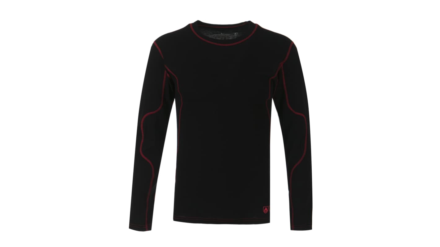 CODUPAL Black 1% Carbon, 4% Spandex, 37% Cotton, 58% Modacrylic Base Layer, M