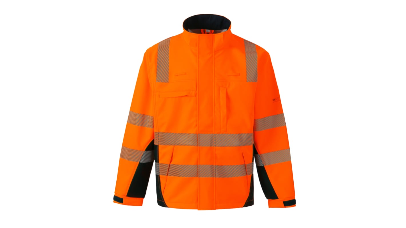 Giacca softshell ad alta visibilità Arancione/navy CODUPAL 278C/B, XXXL unisex