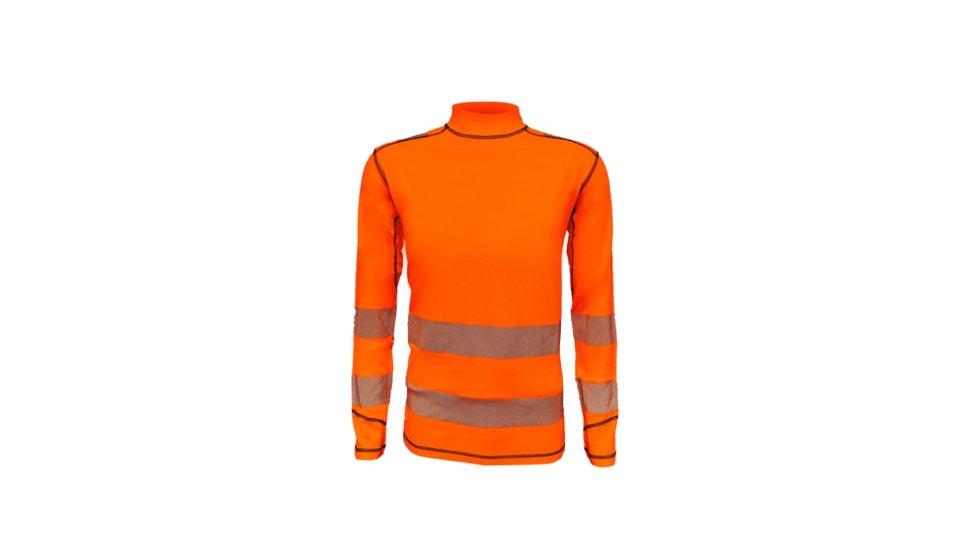 Maglietta alta visibilità Arancione fluorescente a maniche lunghe CODUPAL TO8/OF, 4XL Unisex